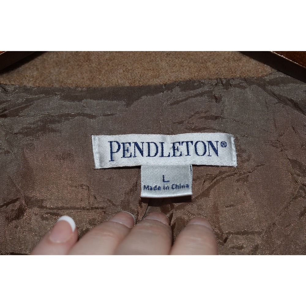 Pendleton 100% Wool Button Down Jacket Size L - image 3